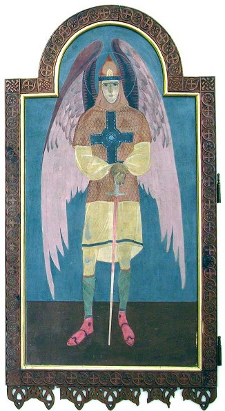 Image - Petro Kholodny: Icon of Archangel Michael from the iconostasis in the Holy Spirit Chapel of the Greek Catholic Theological Seminary in Lviv (1920s).