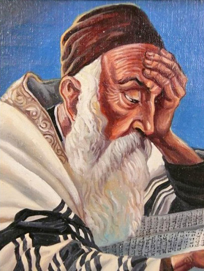 Vasyl Konash-Konashevych: A Jew over a Book. Image - Vasyl Konash-Konashevych: A Jew over a Book.