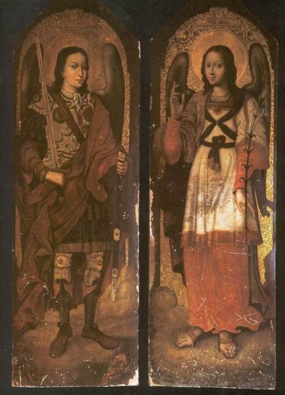 Image - Yov Kondzelevych: Icon of Archangels Michael and Gabriel from the Maniava Hermitage iconostasis (1698-1705).