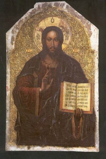 Image - Yov Kondzelevych: Icon of the Savior from the Maniava Hermitage iconostasis (1698-1705).