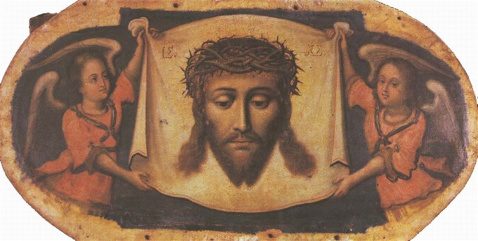 Image - Yov Kondzelevych: Icon Spas nerukotvornyi (Savior-Not-Made-by-Hands) from the Maniava Hermitage iconostasis (1698-1705).