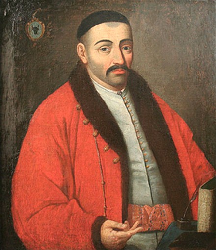 Image -- A portrait of Kostiantyn Korniakt (Konstantinos Korniaktos) (1603).