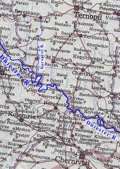 Image from entry Koropets River Map in the Internet Encyclopedia of Ukraine
