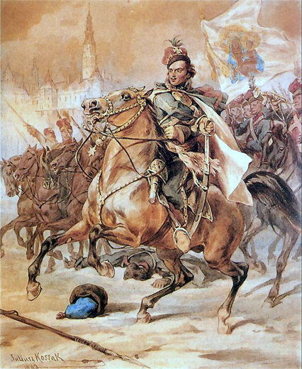 Image - Juliusz Kossak: Kazimierz Pulaski at Czestochowa.