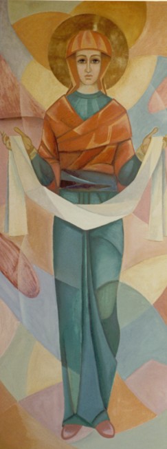 Image - Roman Kowal: 1968 fresco in the Church of the Mother of God, Mountain Road, Manitoba.