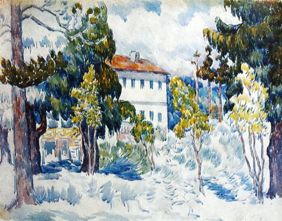 Image -- Lev Kramarenkо: Old Hause in Batumi (1926).