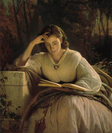Image - Ivan Kramskoi: Reading.