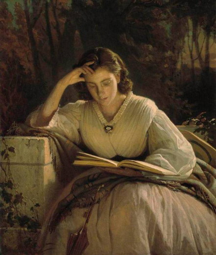 Image -- Ivan Kramskoi: Reading.