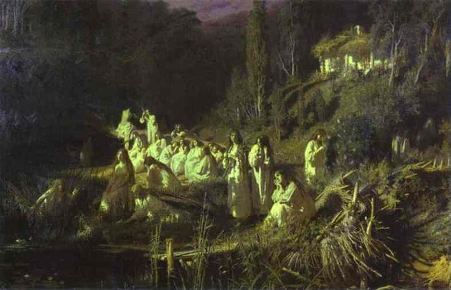 Image -- Ivan Kramskoi: Nymphs (1871).