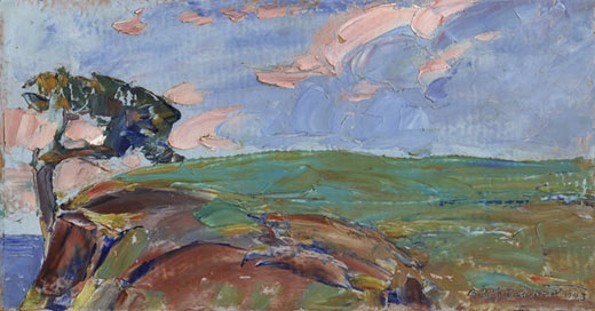 Image - Vasyl H. Krychevsky: Landscape near Kyiv (1943).