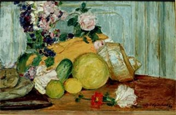 Image -- Vasyl H. Krychevsky: Still Life (1949).