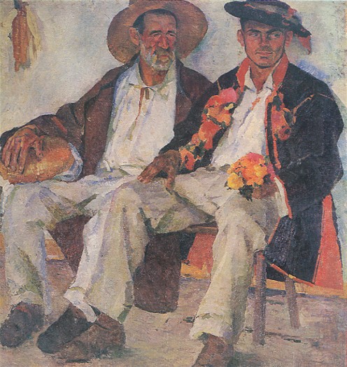 Image -- Fedir Krychevsky: Matchmakers (1928).