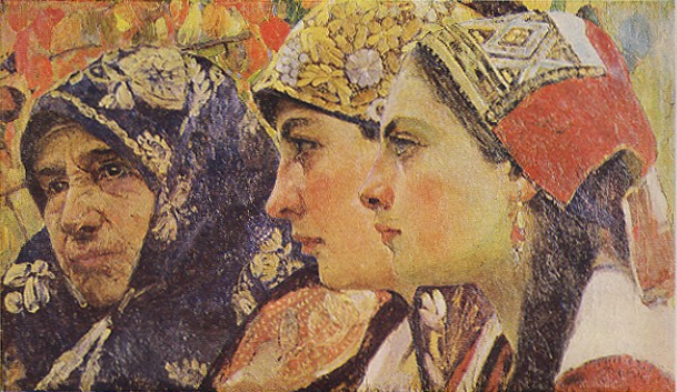 Image -- Fedir Krychevsky: Three Ages (1913).