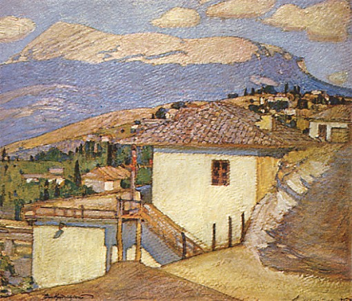 Image - Vasyl H. Krychevsky: A Tatar House in Alushta (1923).