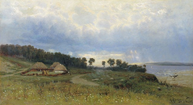 Image -- Kostiantyn Kryzhytsky: A Farmstead in Ukraine.