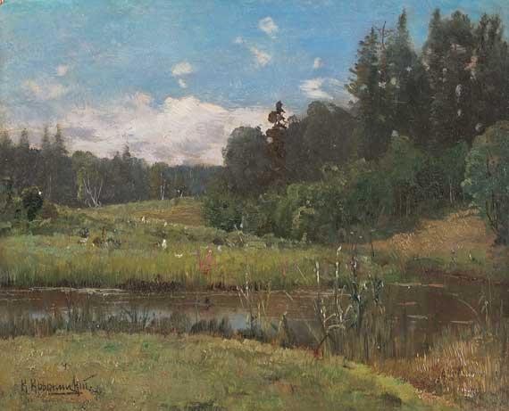 Image -- Kostiantyn Kryzhytsky: Forest Lake.