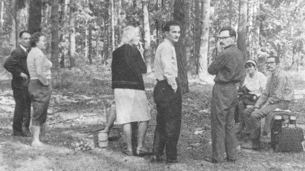 Image - A Club of Creative Youth outing near Kyiv in 1967: l-r Danylo Shumuk, Leonida Svitlychna, Alla Horska, Mr. Roman, Ivan Svitlychny, Halyna Sevruk, and Ivan Rusyn.