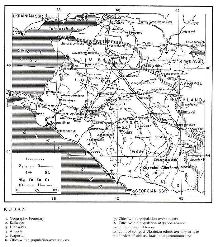 Image -- The map of the Kuban region.