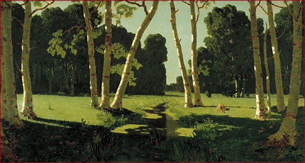 Image -- Arkhyp Kuindzhi: A Birch Grove (1879).