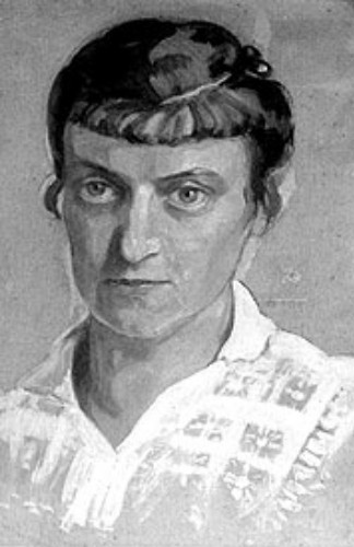 Image -- Olena Kulchytska: Self-portrait (1917).