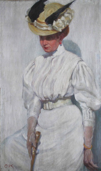 Image -- Olena Kulchytska: Woman in White.