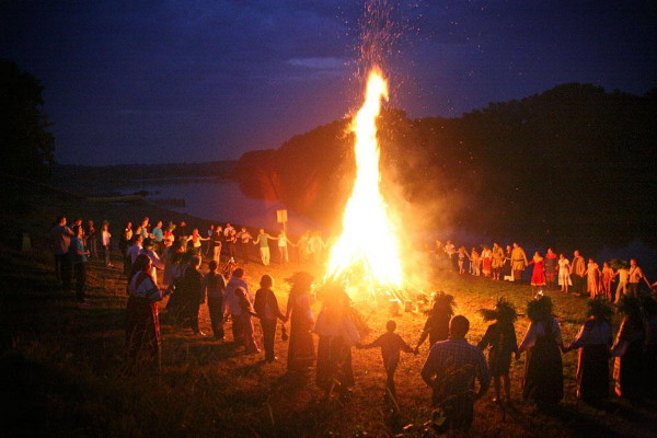 Image - Kupalo festival bonfire rituals.