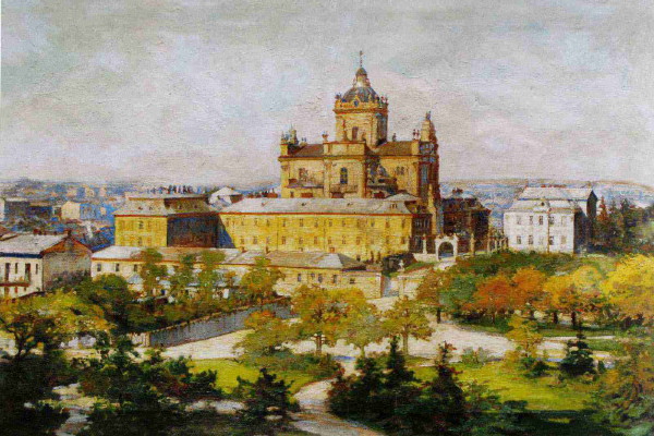 Image - Osyp Kurylas: View of St Georges Cathedral in Lviv.