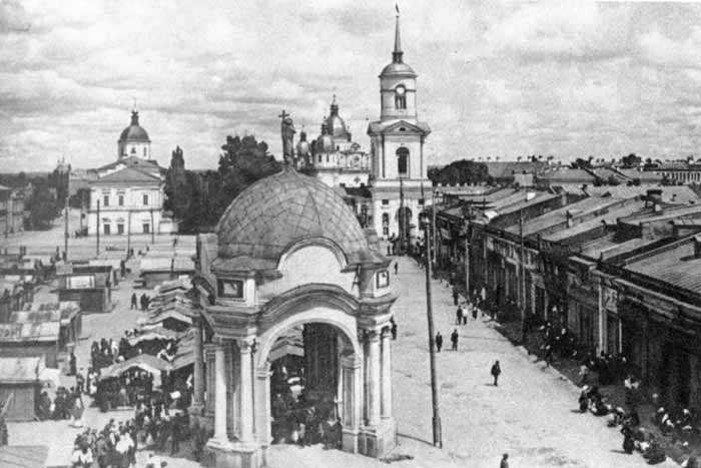 Image - Kyiv Epiphany Brotherhood Monastery seen from Kontraktova Square (1900s).
