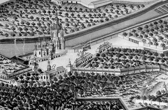 Image -- Fragment of the 1783 plan of the Kyivan Cave Fortress featuring the Far Caves area.