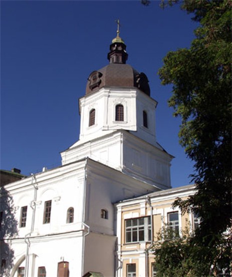 Image -- The Annunciation Church built in 1740 for the students of the Kyivan Mohyla Academy.