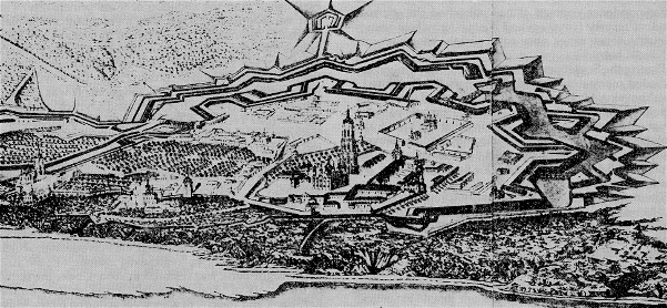 Image -- Plan of the Kyivan Cave Fortress (1783).