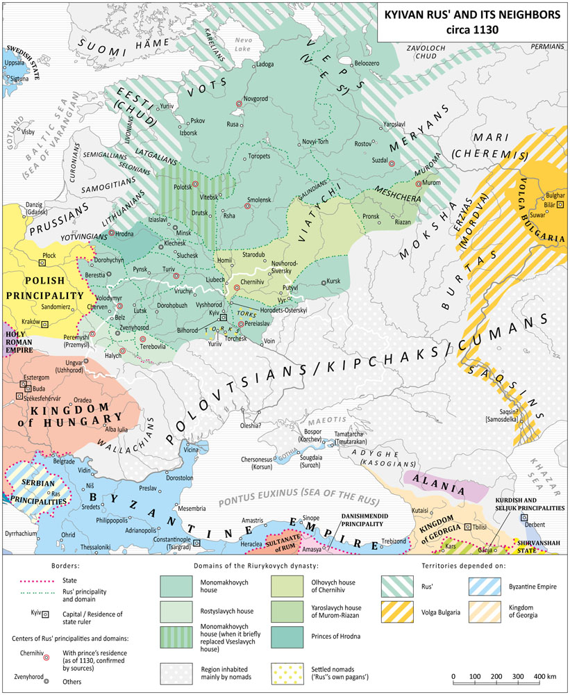 Image - Map of Kyivan Rus' lands (ca 1130) (map by Andrii Karbivnychyi).