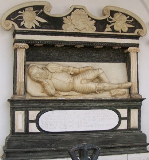 Image - A copy of the Renaissance-style tomb of O. Lahodovsky in Univ, Lviv oblast (the original 1573 tomb is preserved in the Olesko castle). 