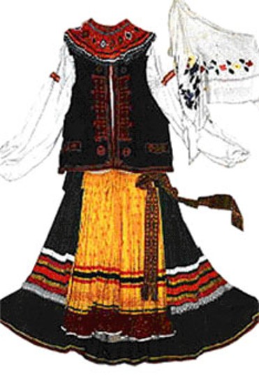 Image - Lemko woman's folk dress.