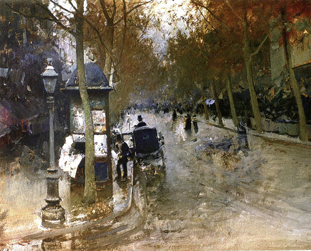 Image - Petro Levchenko: A Street in Paris (1900s). 