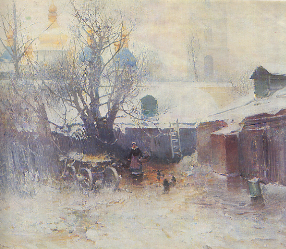 Image -- Petro Levchenko: The Yard of Saint Sophia Cathedral.