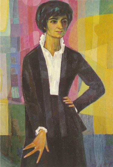 Image -- Myron Levytsky: Portrait of My Wife, Halyna (1985).