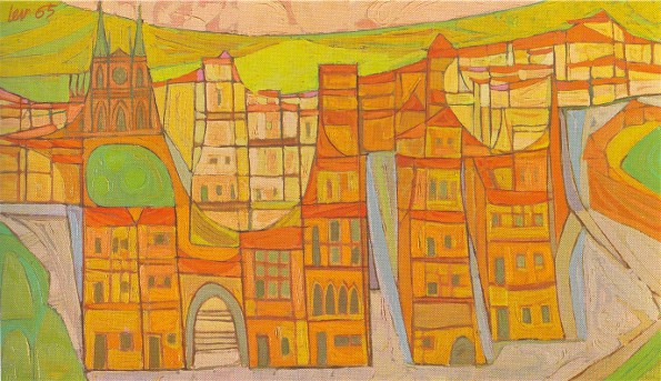 Image -- Myron Levytsky: Spanish Town (1965).