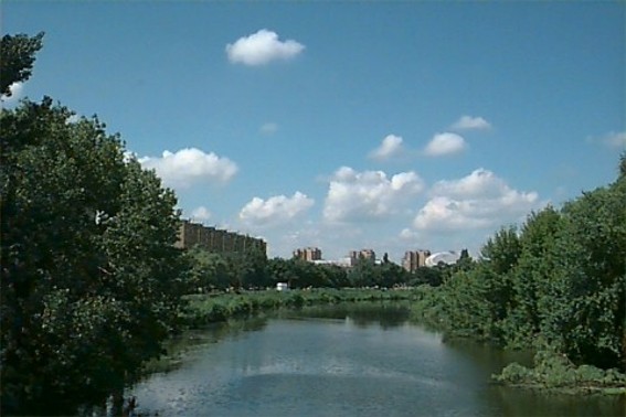 Image -- The Lopan River in Kharkiv.