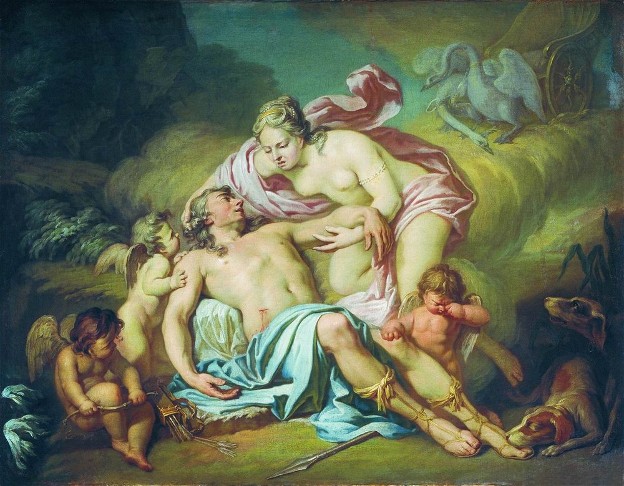 Image - Antin Losenko: Death of Adonis (1764). 