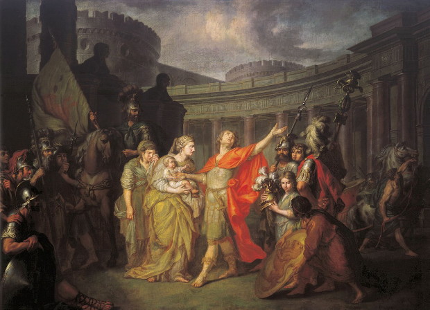 Image - Antin Losenko: Hectors Parting with Andromache (1773).  
