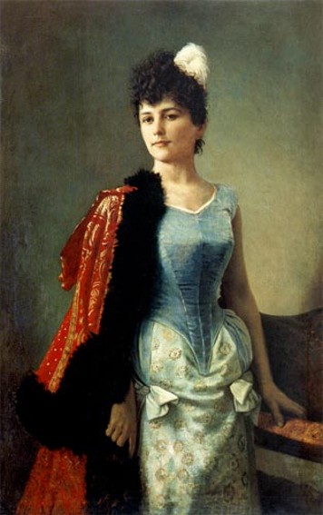 Image - Oleksander Lytovchenko: Portrait of a Lady (1872).