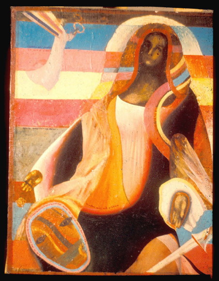 Image -- Volodymyr Makarenko: Annunciation (1972).
