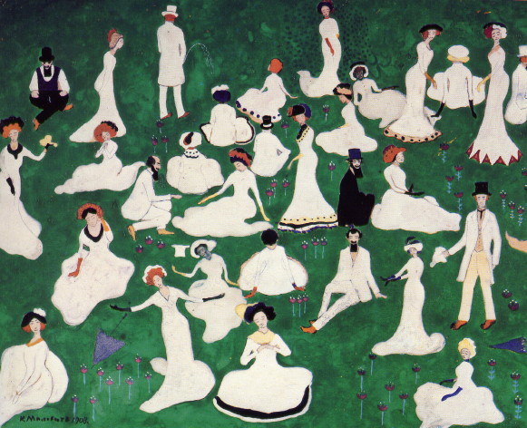 Image - Kazimir Malevich: Leisure of a High Society (1908).
