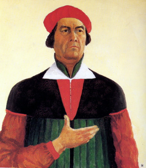 Image -- Kazimir Malevich: Selfportrait (1933).