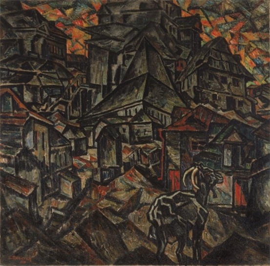 Image - Abram Manevich: Destruction of Ghetto (1919).