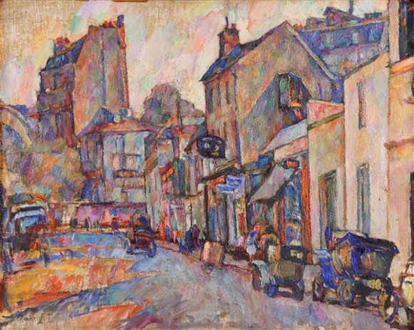 Image - Abram Manevich: Old Street Scene.