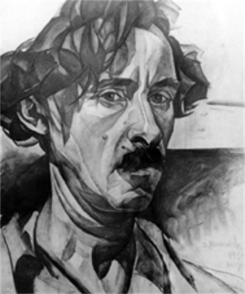 Image - Abram Manevich: Self-portrait.