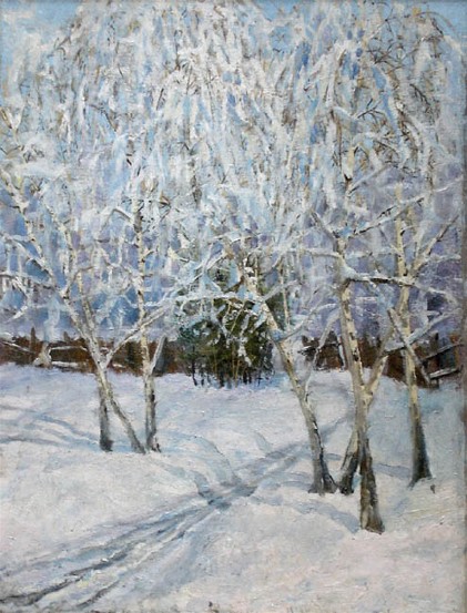 Image - Abram Manevich: Winter Landscape: Outskirts of Kyiv (1908).