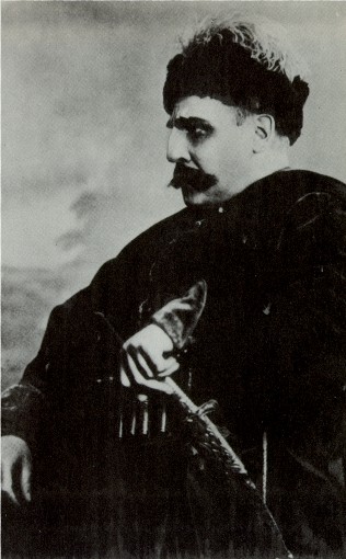 Image -- Ivan Marianenko as Gonta in the Berezil production based on Taras Shevchenko's Haidamaky (1924).